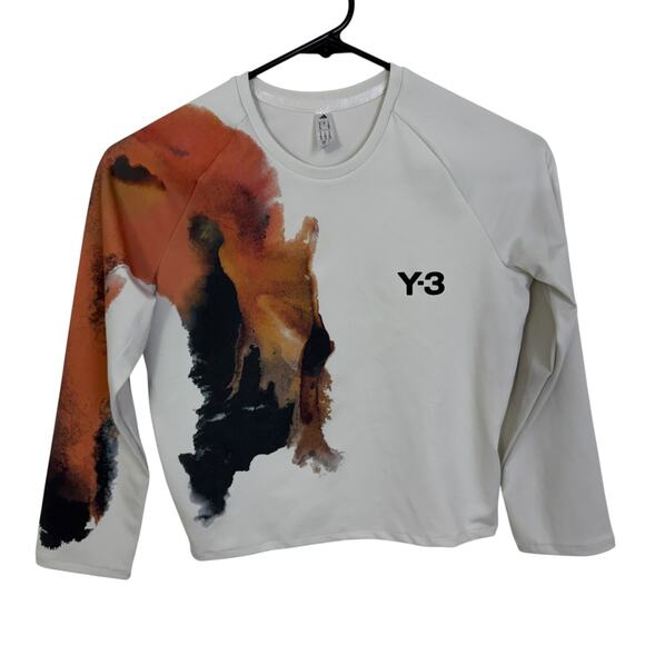 Adidas Y-3 Yohji Yamamoto Tennis Pro Cropped Shirt Womens Small Climacool - Picture 1 of 9